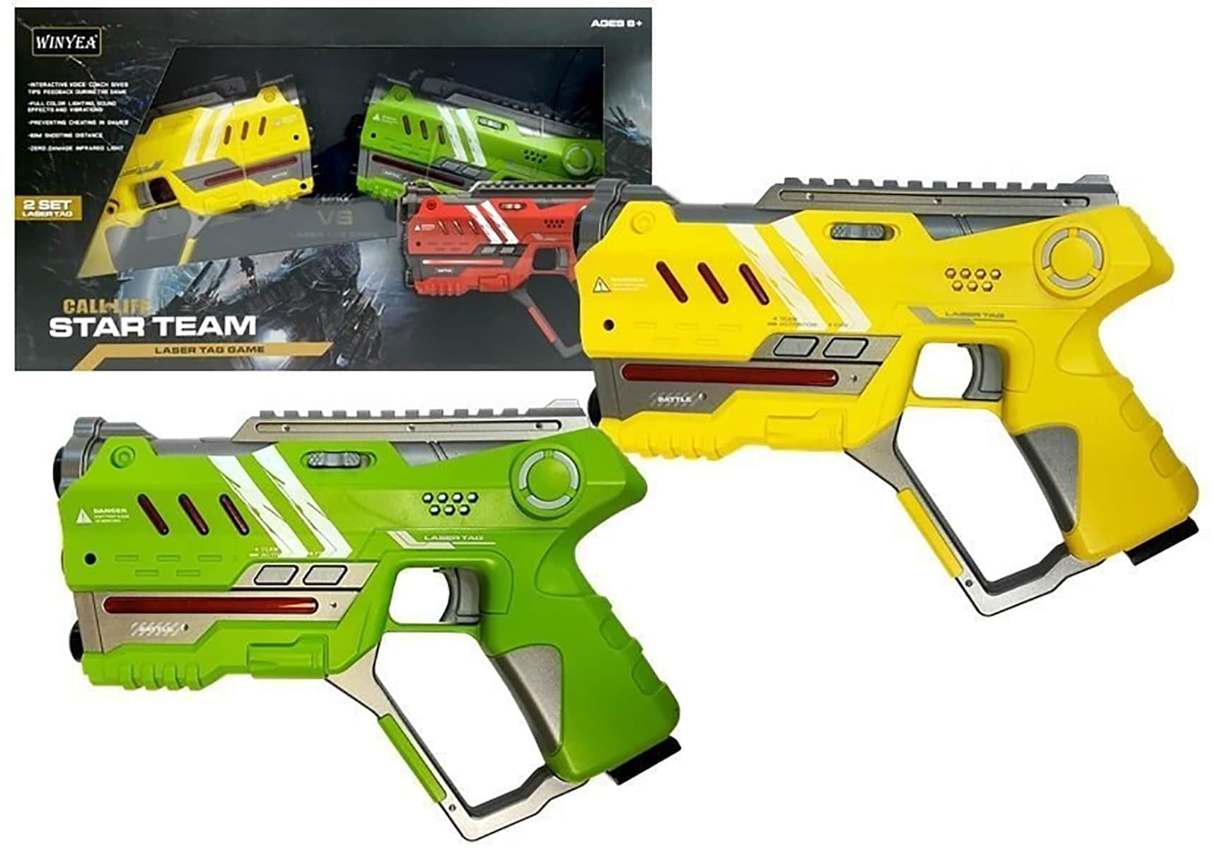 картинка Набор для лазертага Winyea Call of Life Star-Team (2 бластера) - W7008D-GY 