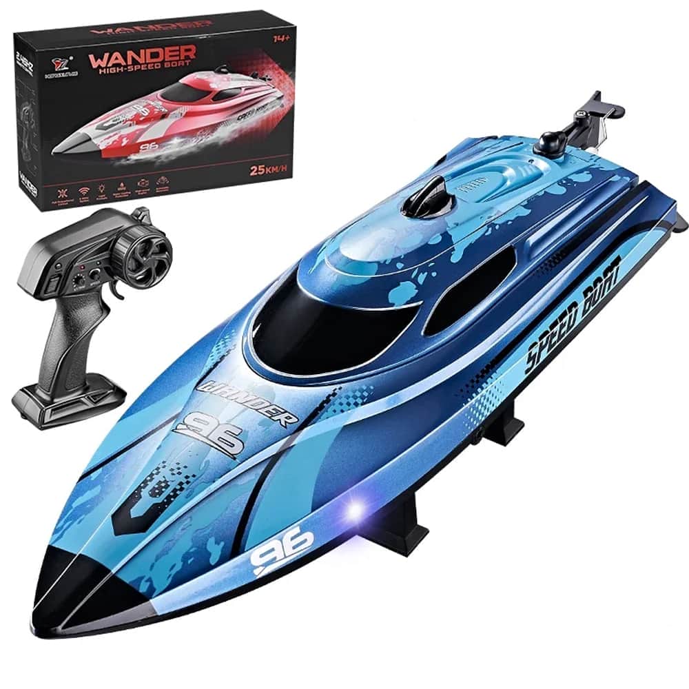 картинка Радиоуправляемый катер Wander (30 см, LED, 25 км/ч) - HJ820-BLUE 