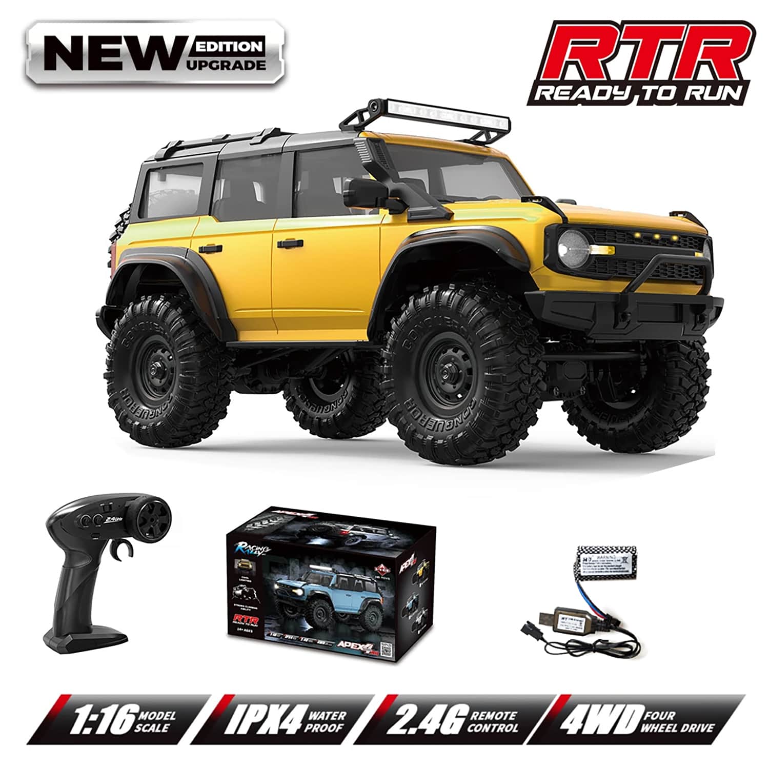 картинка Радиоуправляемый краулер HB Beluga (32 см, 4WD, 1:16) - HB-R1601 