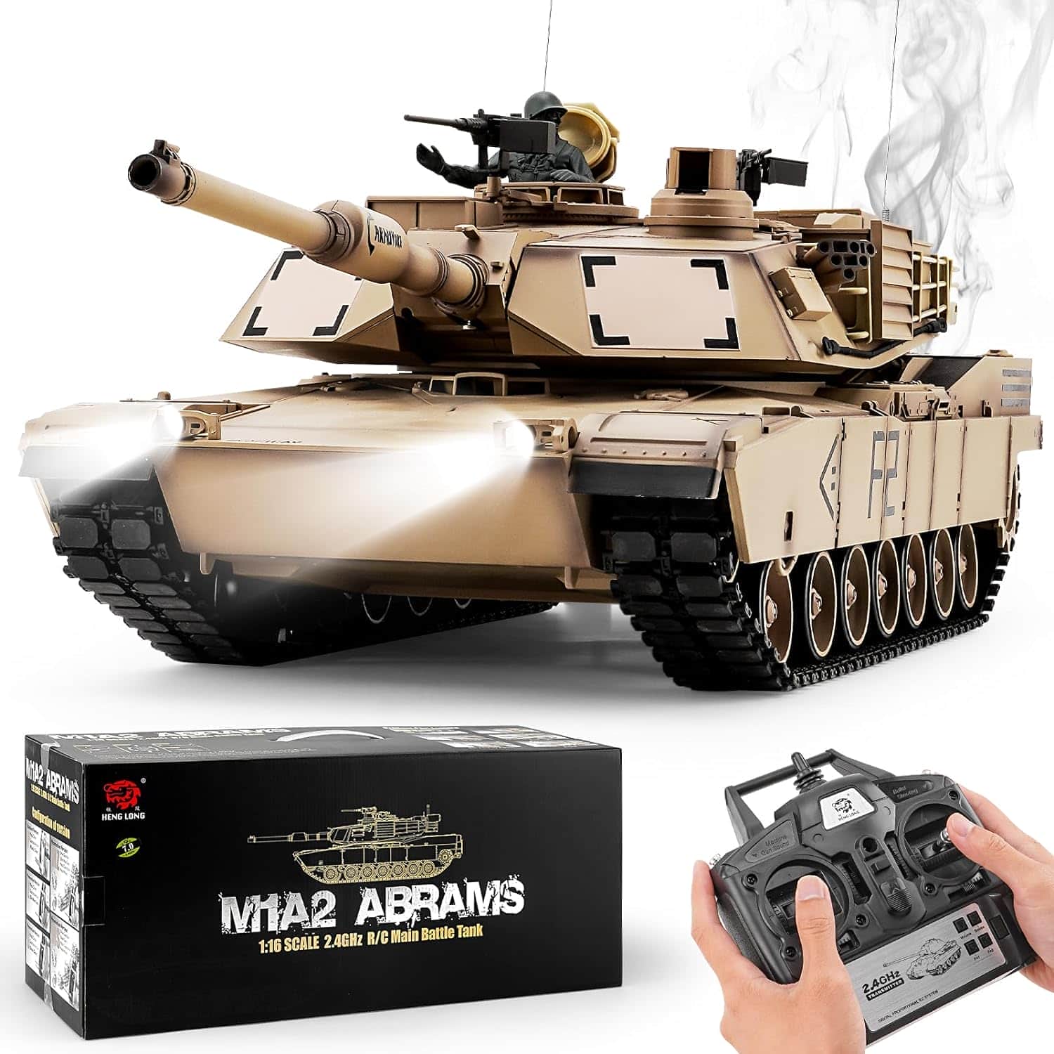 картинка Радиоуправляемый танк Heng Long US M1A2 Abrams V7.0 1:16 - HL-3918-1-V7 