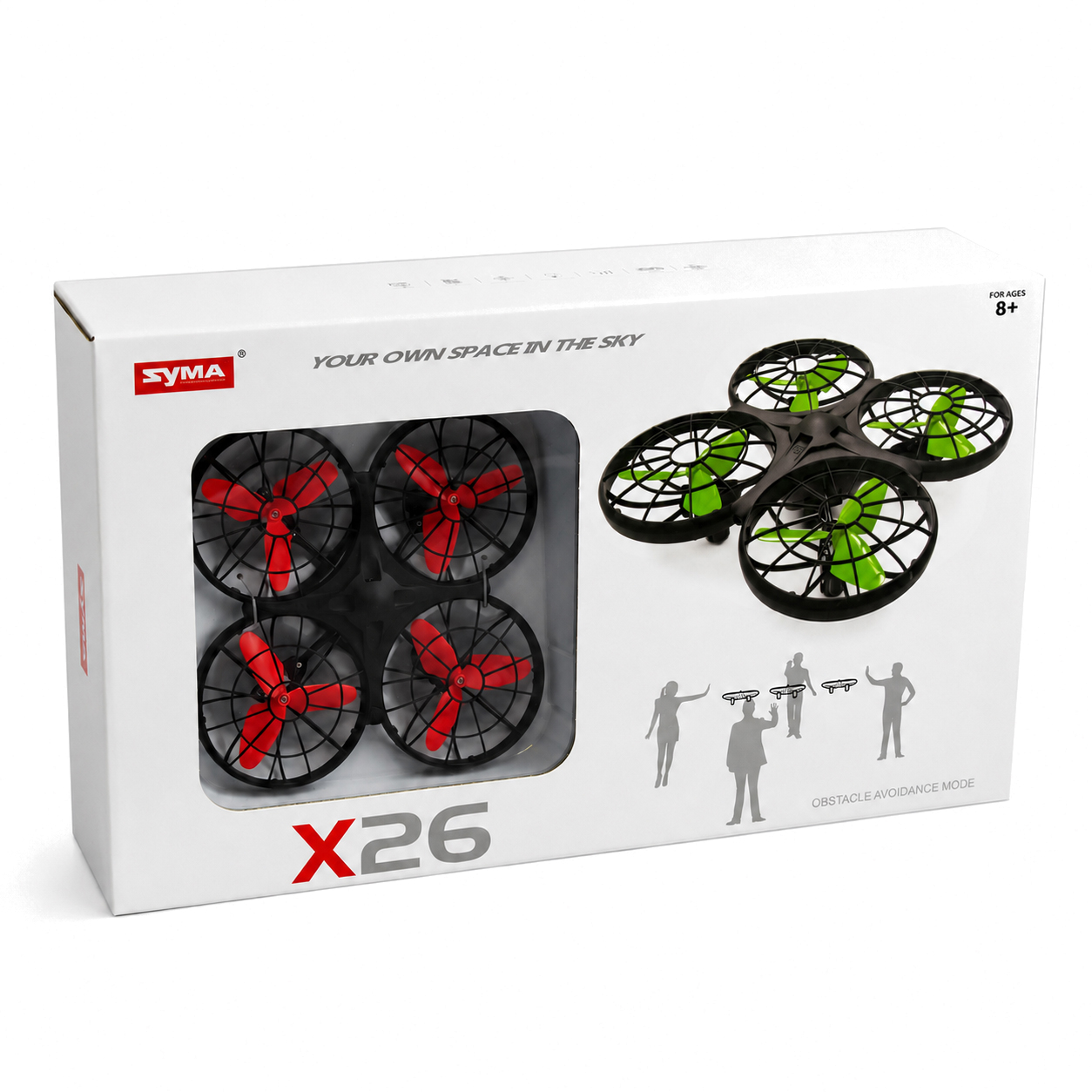 картинка Радиоуправляемый квадрокоптер Syma X26 красный RTF 2.4G - SYMA-X26-RED 