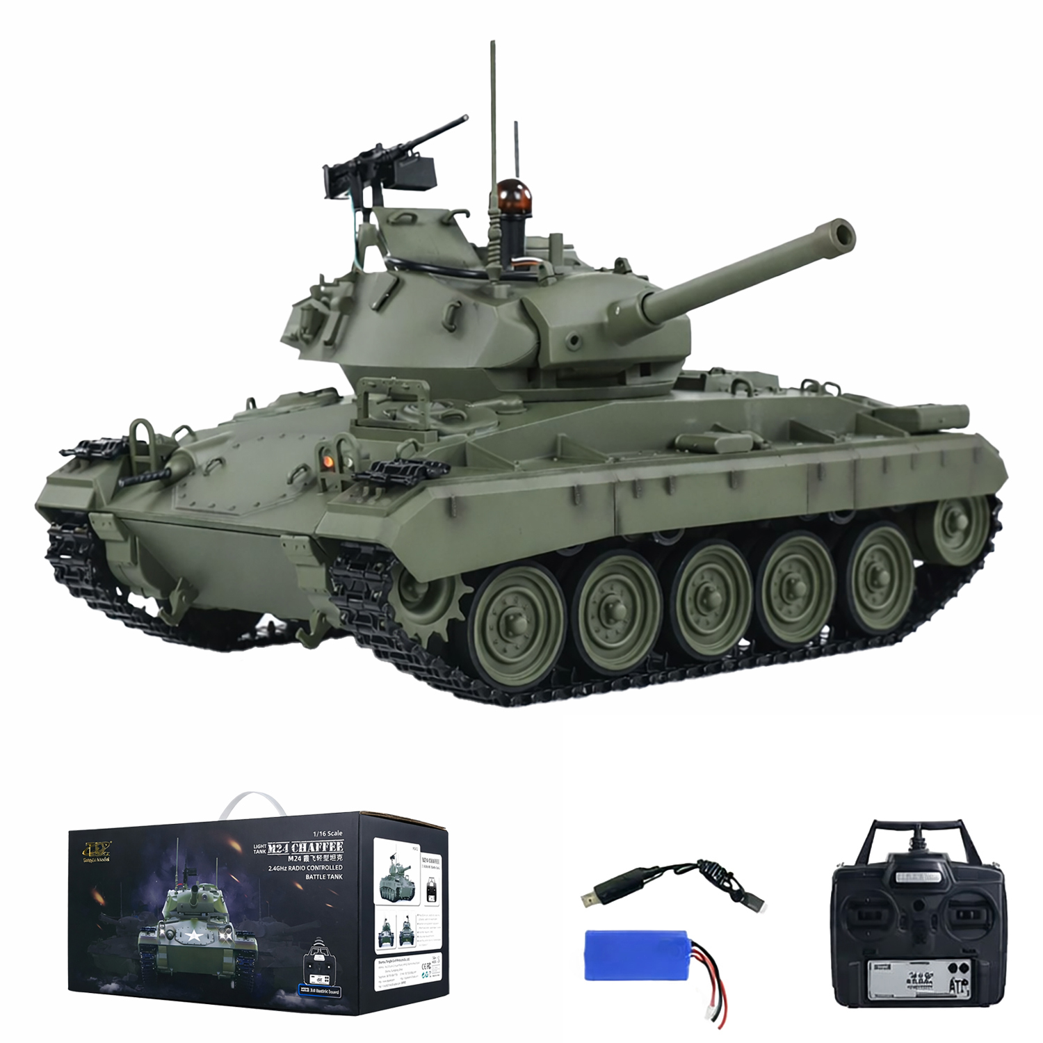 картинка Радиоуправляемый танк M24 Chaffee - TD-M2402 