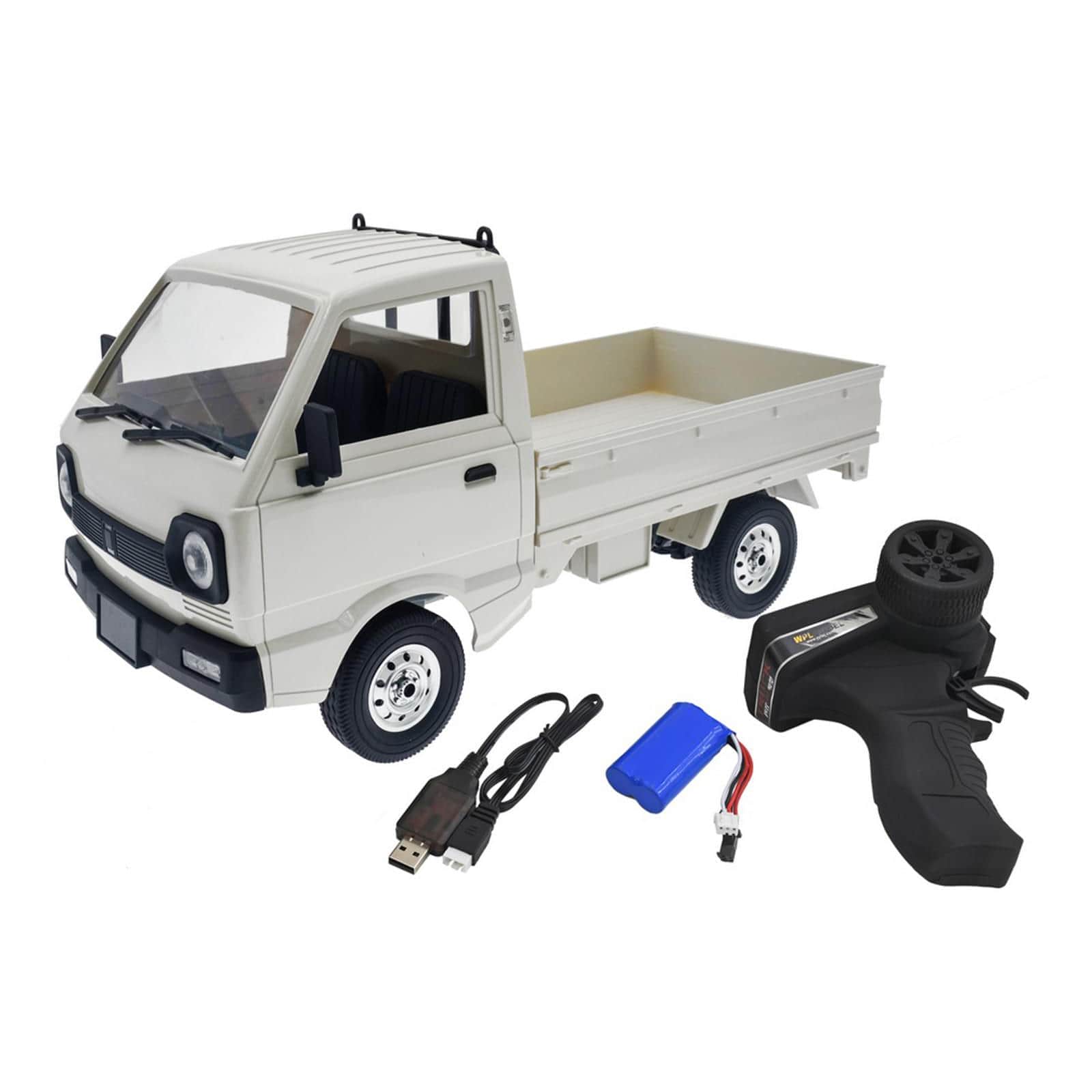 картинка Радиоуправляемый японский белый грузовичок WPL Suzuki Carry ST90 масштаб 1:10 - D-12 