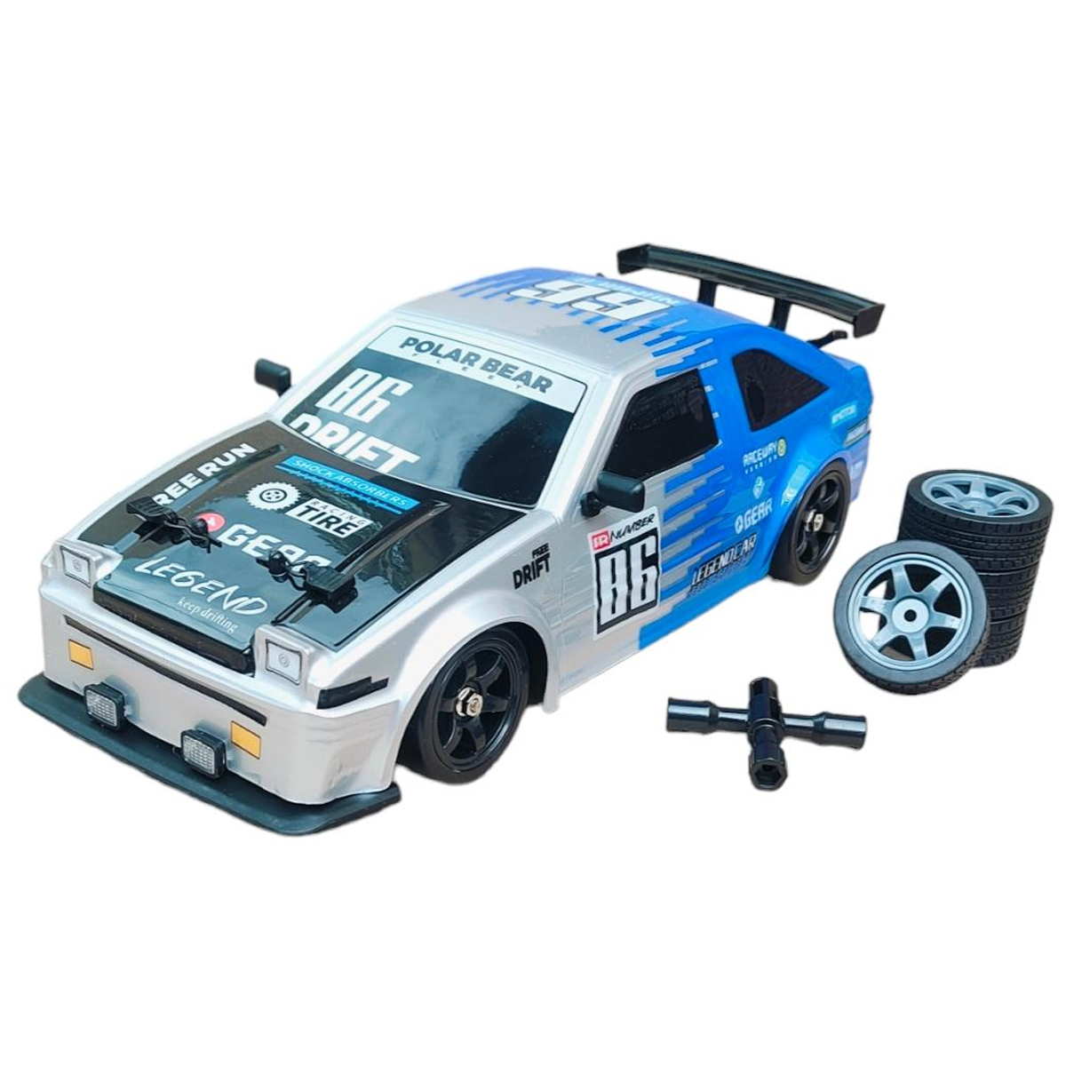 картинка Радиоуправляемая машина для дрифта HB Toyota AE86 (4WD, свет, пар, акб, 1:16) - SC16A07-1 