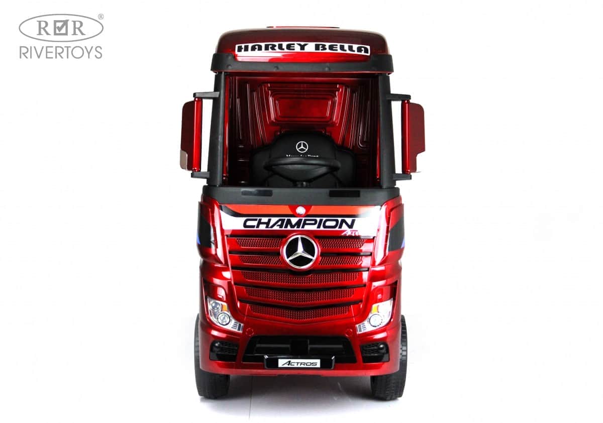 картинка Детский электромобиль Mercedes-Benz Actros 4WD (HL358) вишневый глянец 