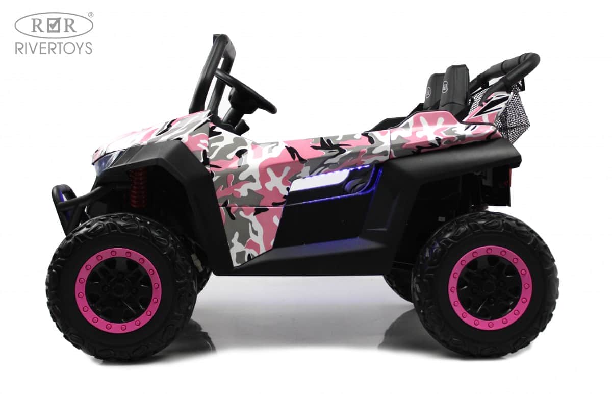 картинка Детский электромобиль T777TT 4WD розовый камуфляж 