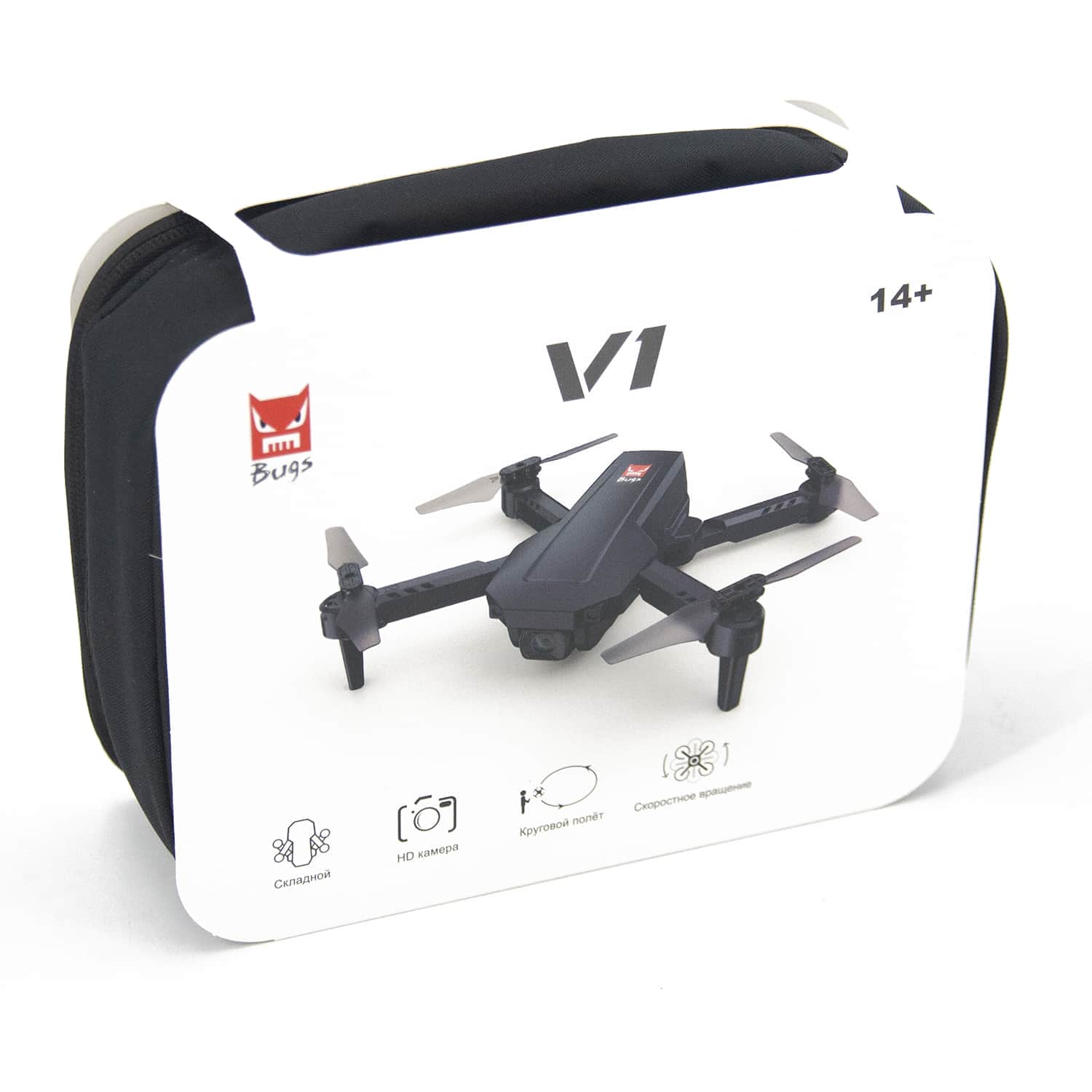 картинка Радиоуправляемый квадрокоптер с сумкой MJX V1 4K/1080P WiFi FPV 2 АКБ 2.4G - MJX-V1-BAG-COMBO 