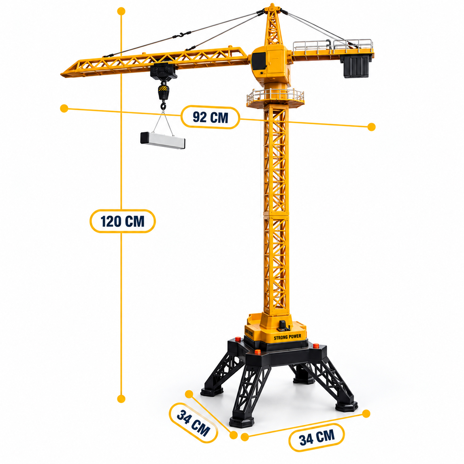 картинка Радиоуправляемый башенный кран HUI NA TOYS масштаб 1:14 2.4G - HN1585 