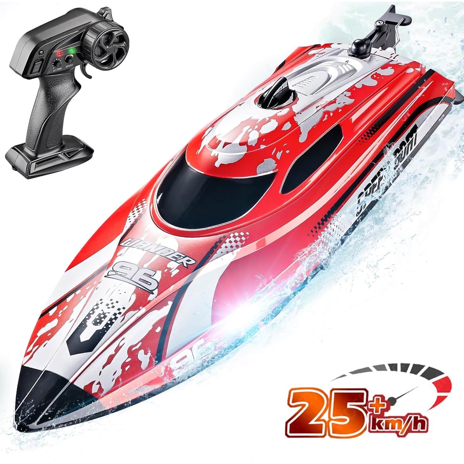 картинка Радиоуправляемый катер Wander (30 см, LED, 25 км/ч) - HJ820-RED 