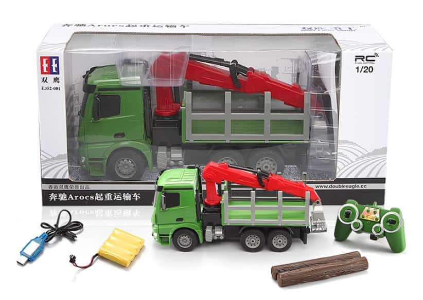 картинка Радиоуправляемый кран - лесовоз Double E Mercedes-Benz Arocs 1:20 2.4G - E352-003 