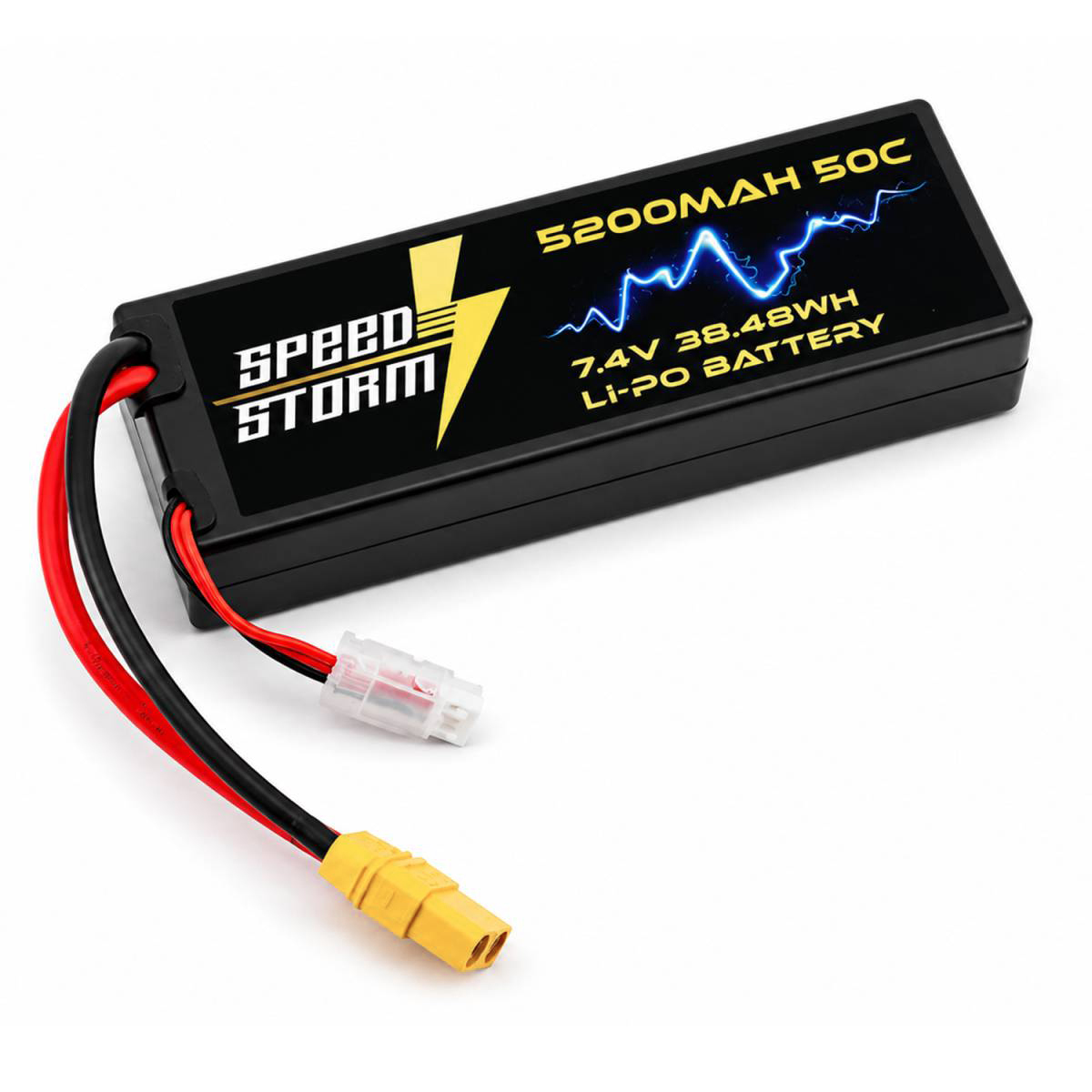 картинка Аккумулятор Speed Storm Li-Po 7.4V 50C 5200 mAh Hard Case разъем XT90 - SS-2S5200-50-XT90 