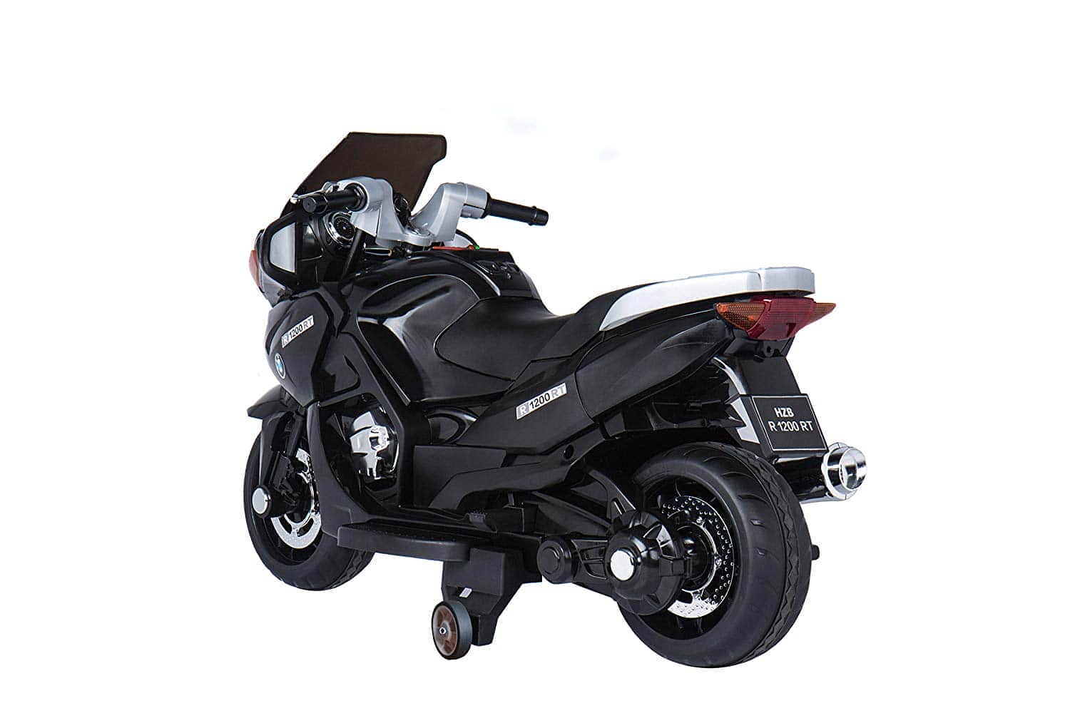 картинка Детский электромобиль мотоцикл BMW R1200RT Black 12V - HZB-118-BLACK 
