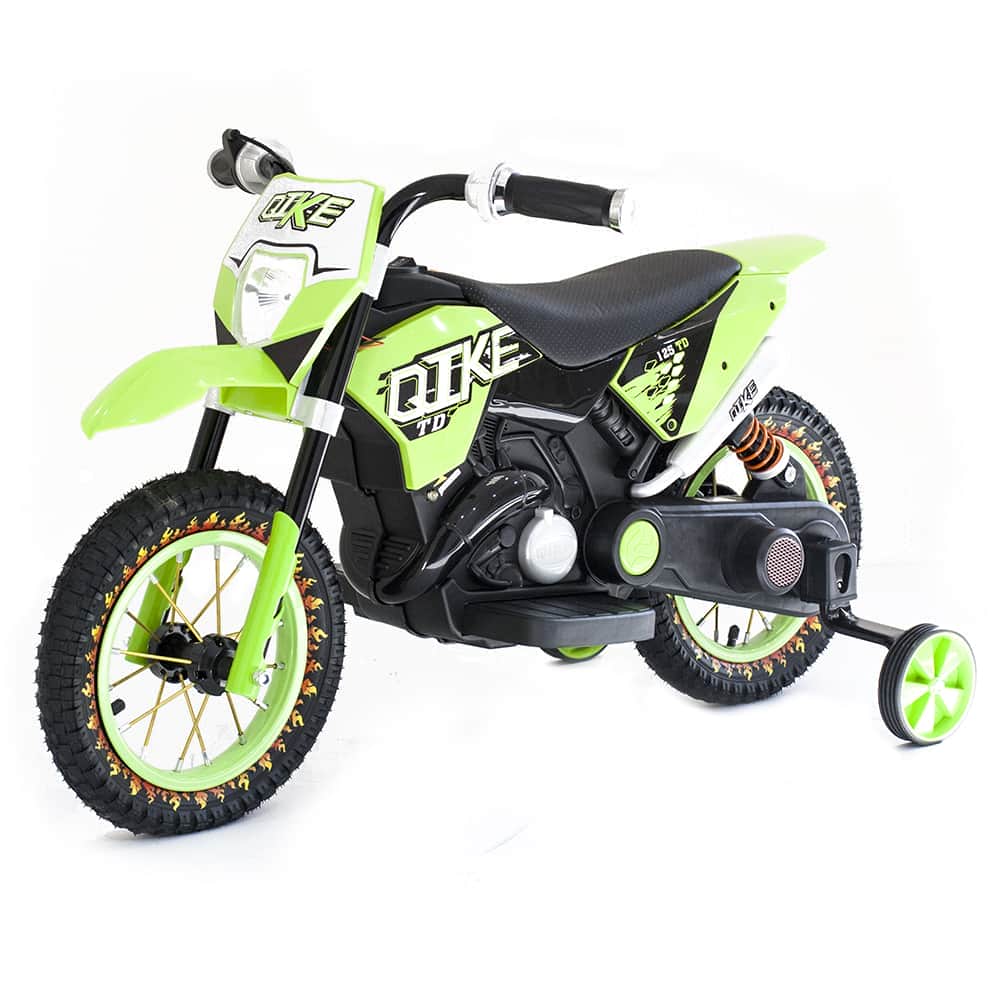 картинка Детский кроссовый электромотоцикл Qike TD Green 6V - QK-3058-GREEN 
