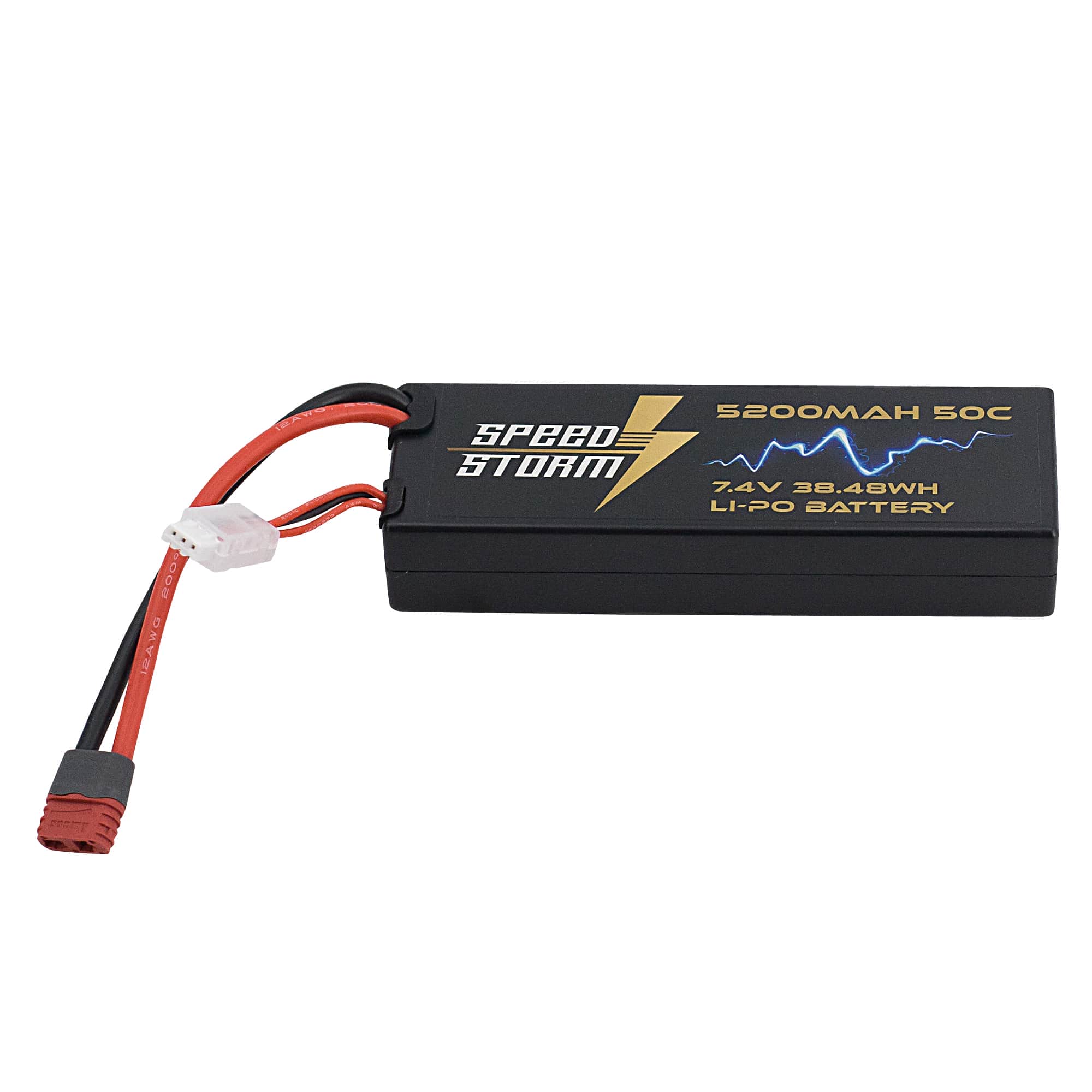 картинка Аккумулятор Speed Storm Li-Po 7.4V 50C 5200 mAh Hard Case разъем T-plug (Deans) - SS-2S5200-50-D 