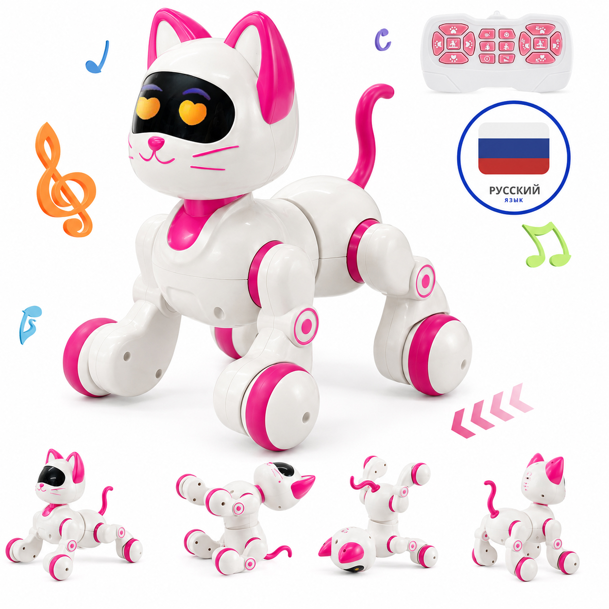 картинка Радиоуправляемая интерактивная кошка Акробат - AW-6602-WHITE 