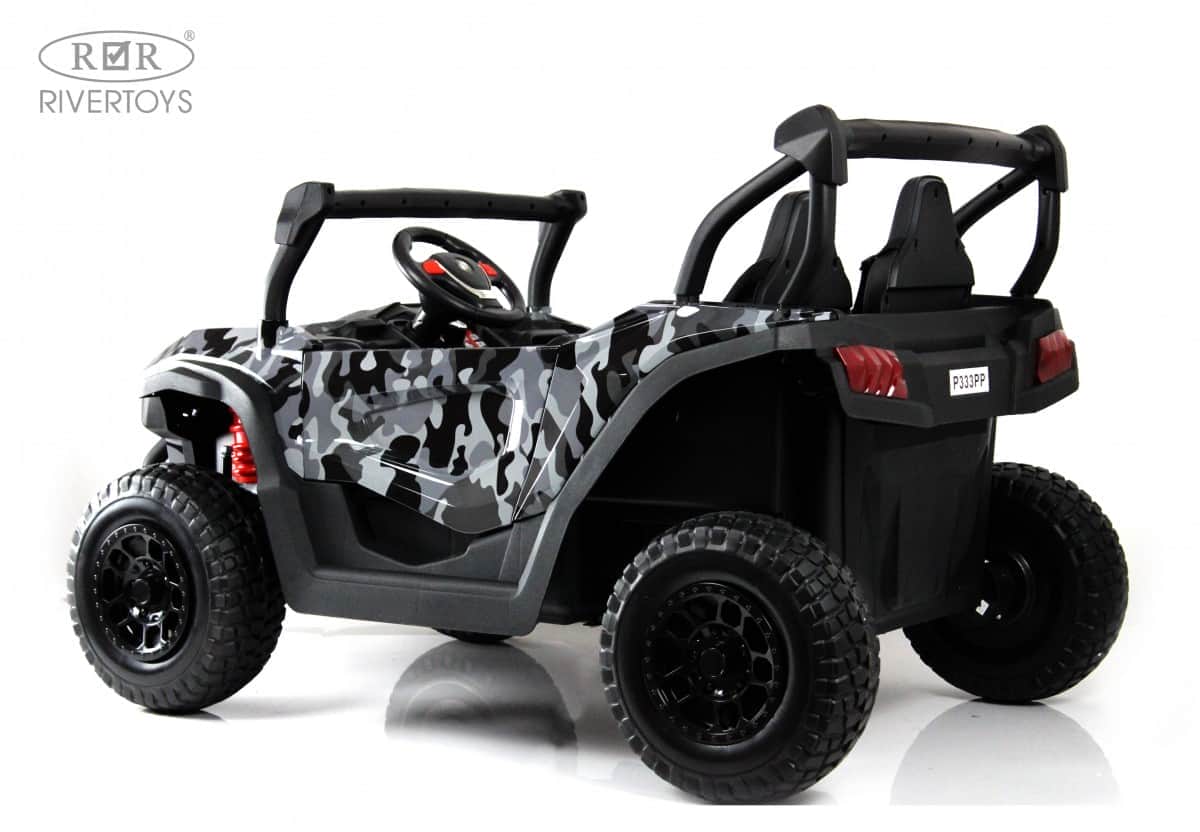 картинка Детский электромобиль P333PP (Buggy) серый камуфляж 