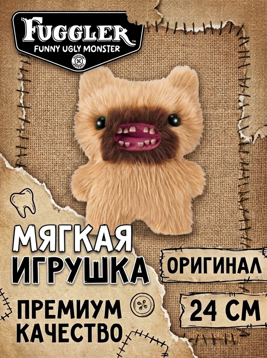 картинка Мягкая игрушка FUGGLER Бородач Визг Волосатики - 15727G 