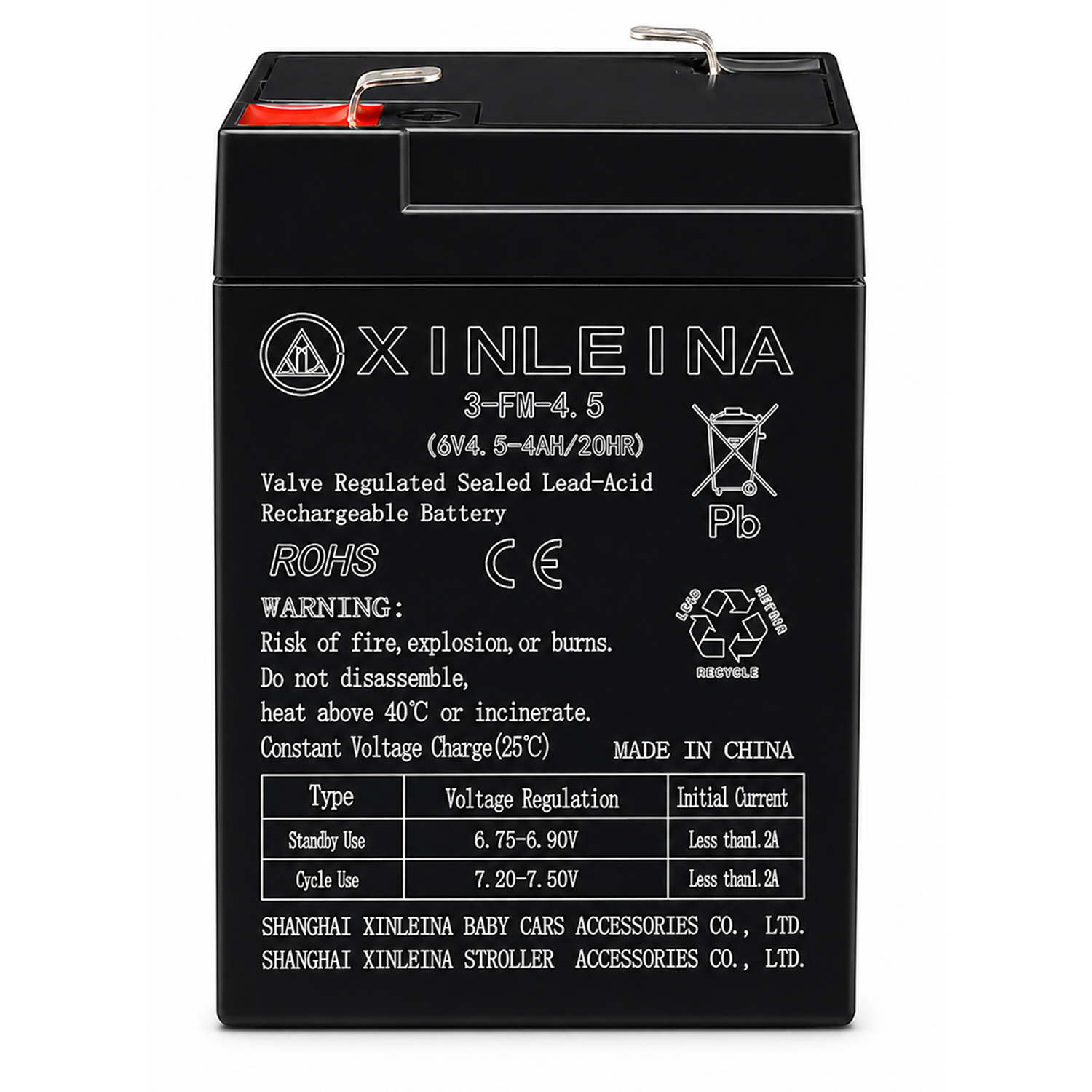 картинка Аккумулятор XINLEINA 6V4.5Ah/20Hr - 3FM4.5 