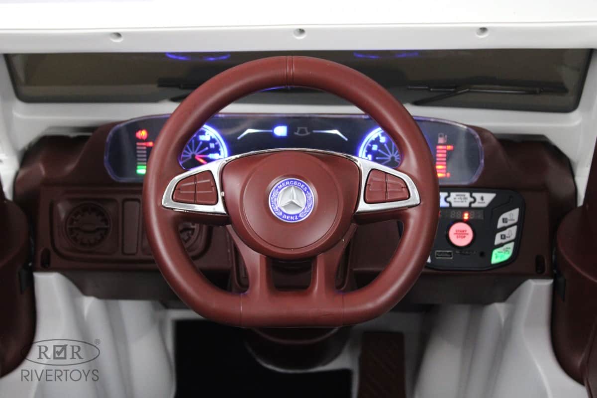 картинка Детский электромобиль Mercedes-Benz G65 (E111EE) белый 