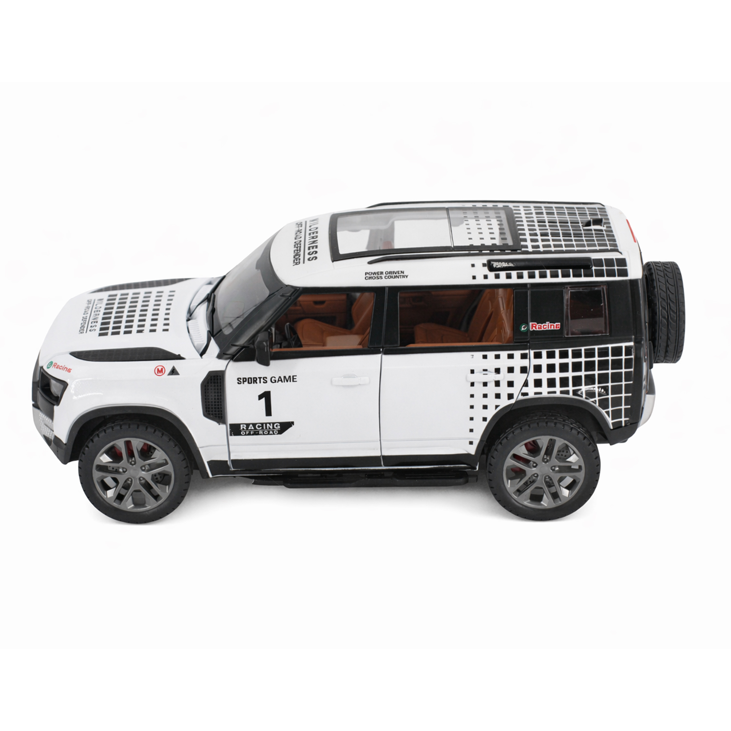картинка Радиоуправляемая металлическая машина Land Rover Defender 1:22 - HCL-3810-WHITE 