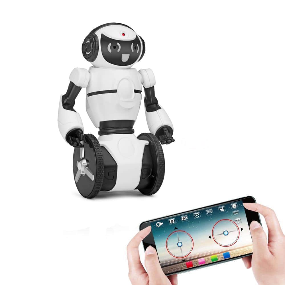 картинка Белый робот WL toys F4 c WiFi FPV камерой, управление через APP - WLT-F4 