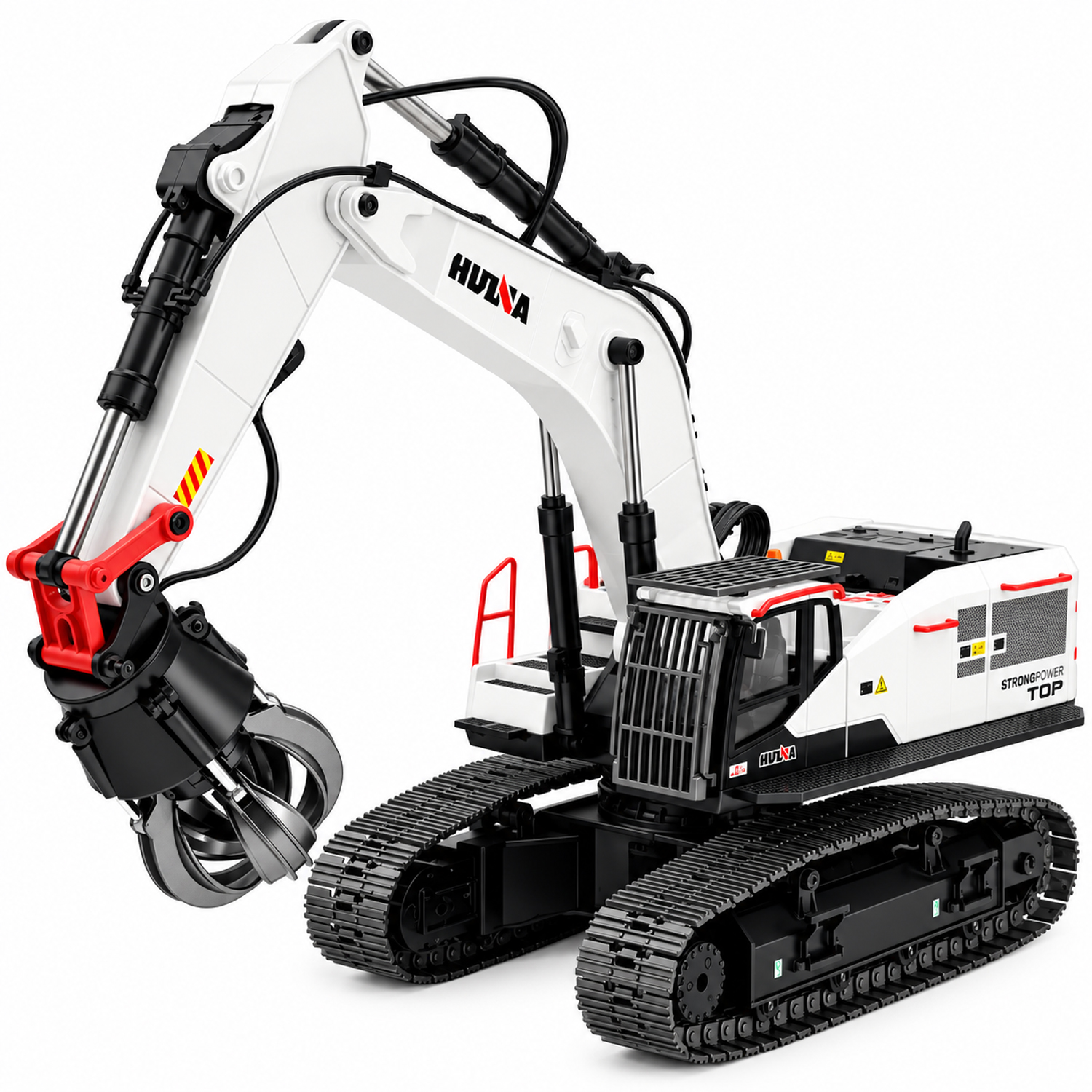 картинка Радиоуправляемый экскаватор белый HUI NA TOYS масштаб 1:14 2.4G - HN1594-WHITE 