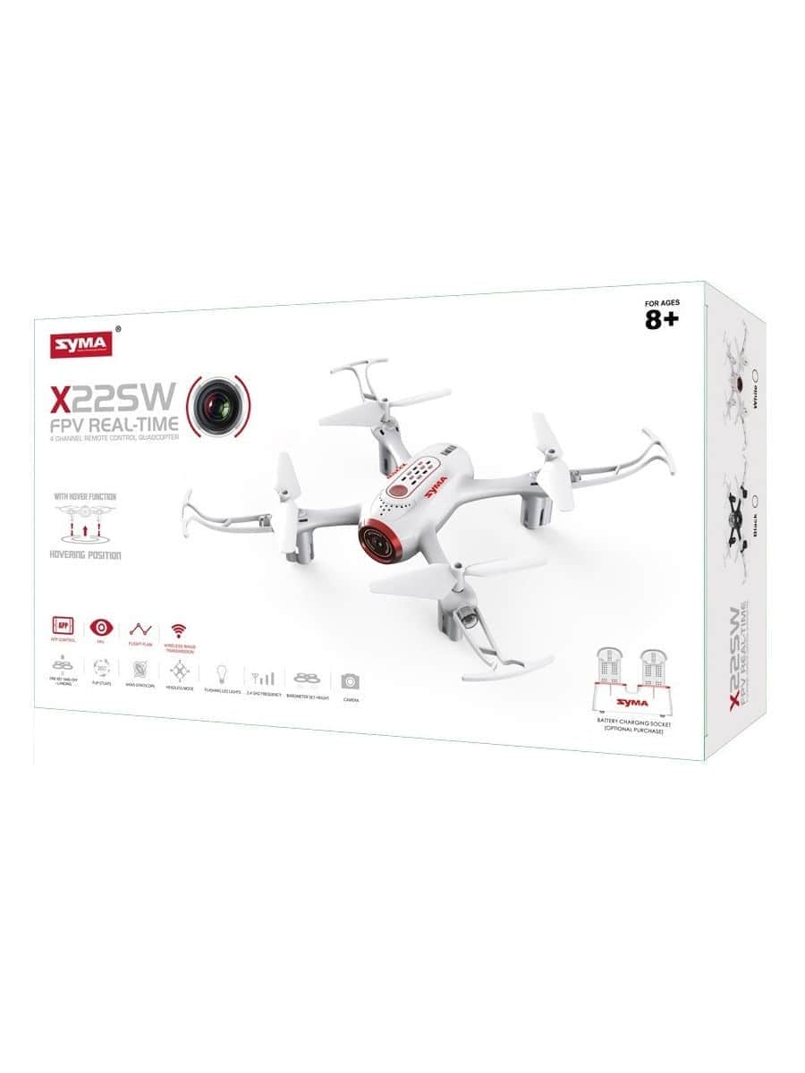 картинка Радиоуправляемый квадрокоптер Syma X22SW Black FPV RTF 2.4G - SYMA-X22SW-BLACK 
