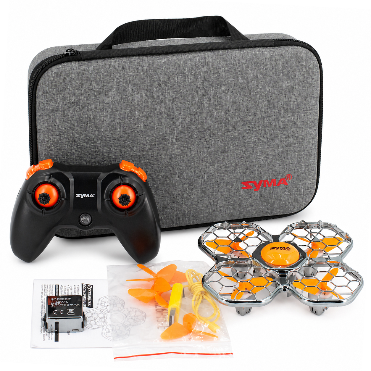 картинка Квадрокоптер Syma X26PRO-E оранжевый с сумкой - SYMA-X26PRO-ER 