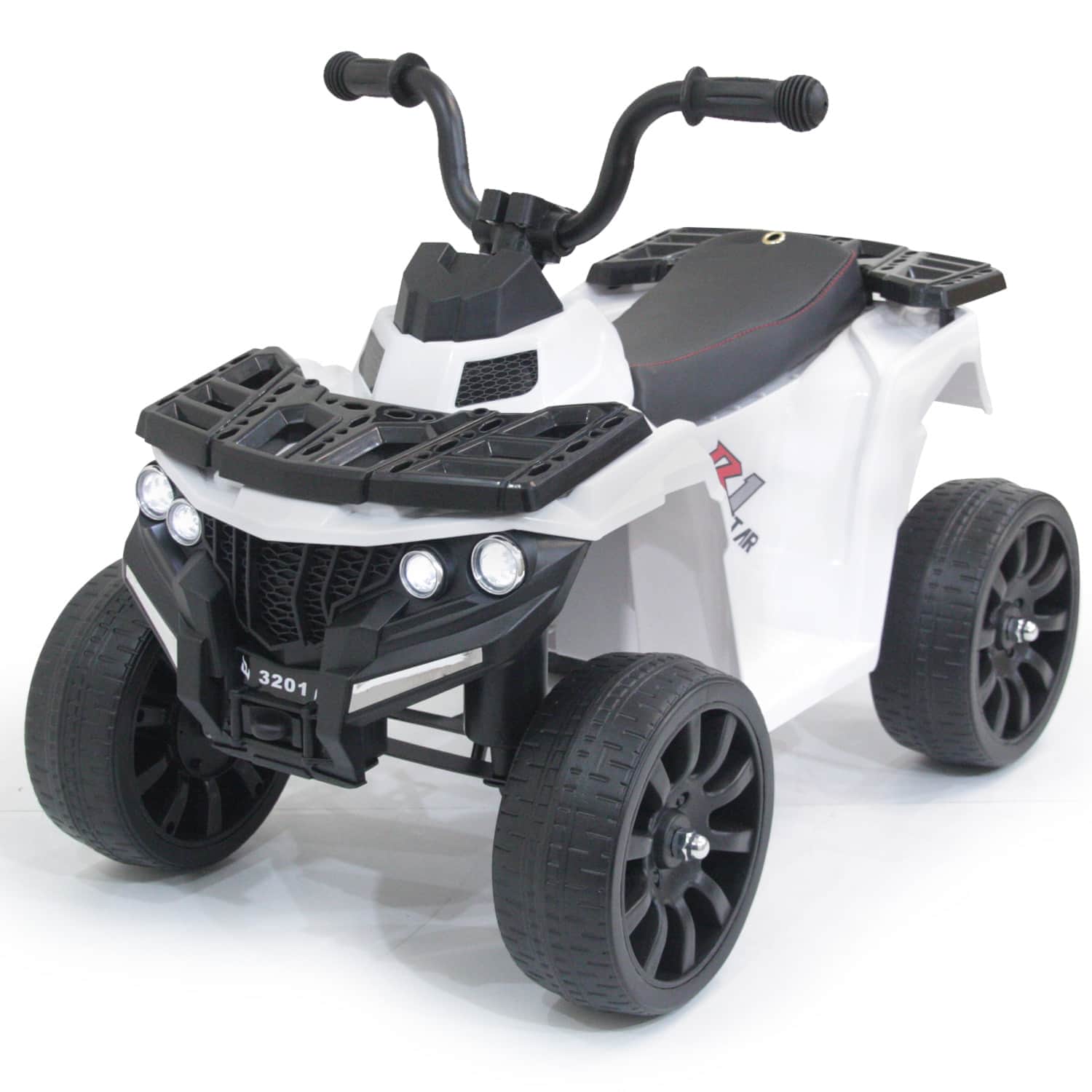 картинка Детский квадроцикл R1 на резиновых колесах 6V - 3201-WHITE 