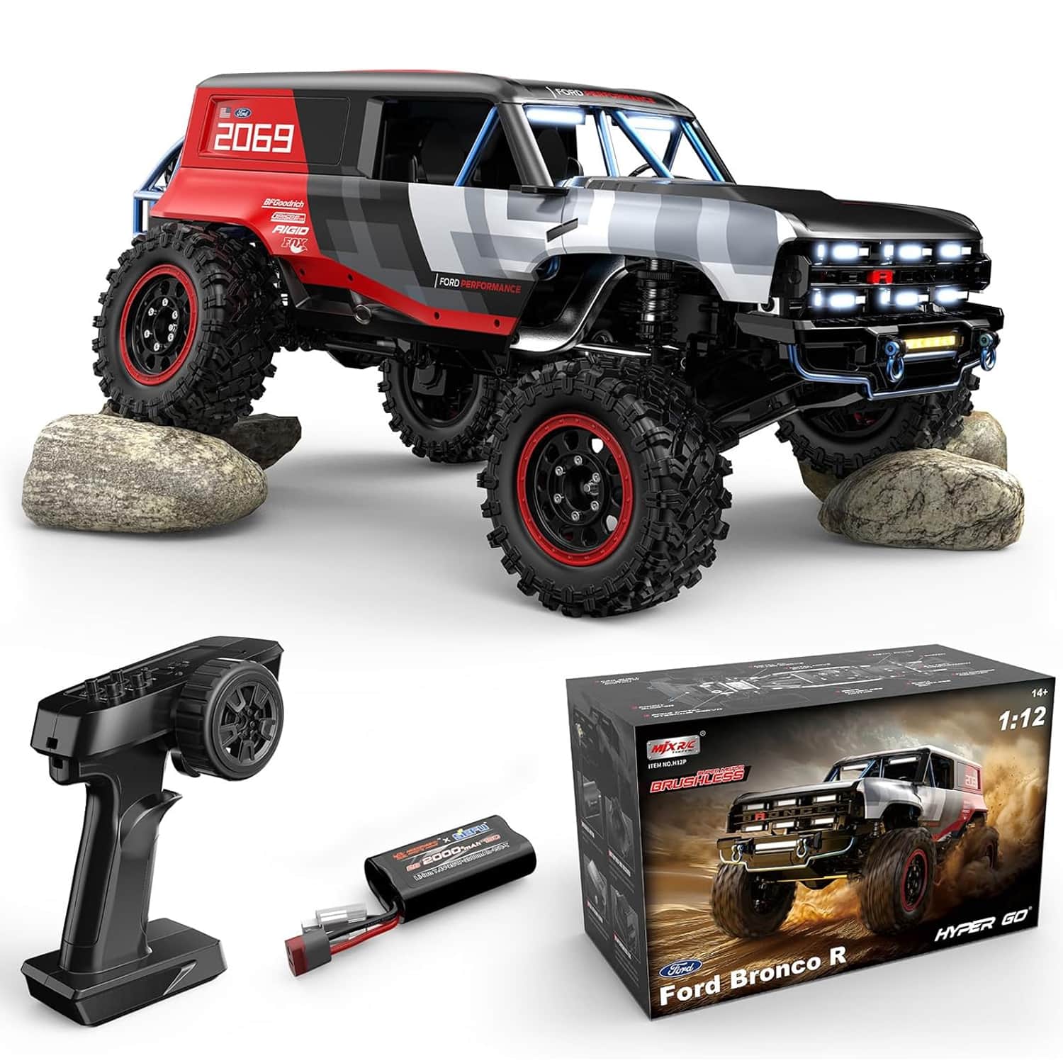 картинка Радиоуправляемый краулер MJX Hyper Go H12P Ford Bronco R Brushless 4WD 1:12 - MJX-H12P 