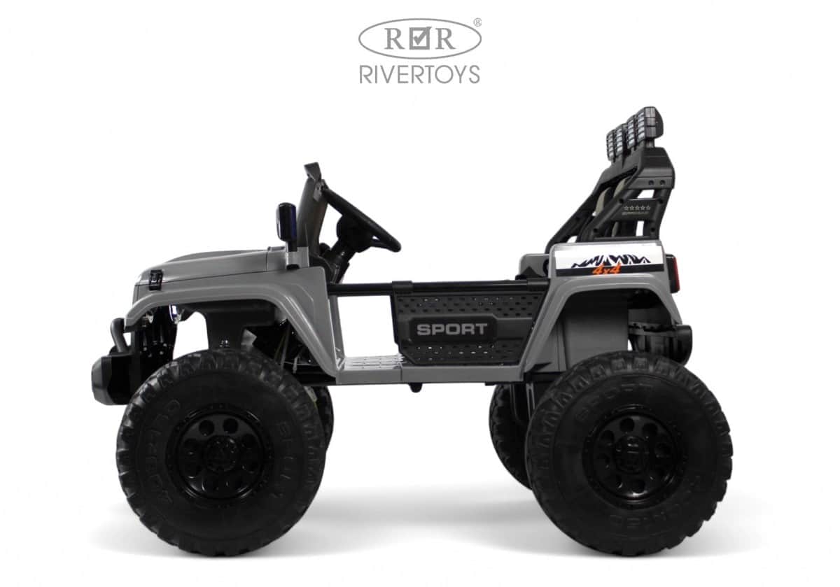 картинка Детский электромобиль Jeep A222AA серый 