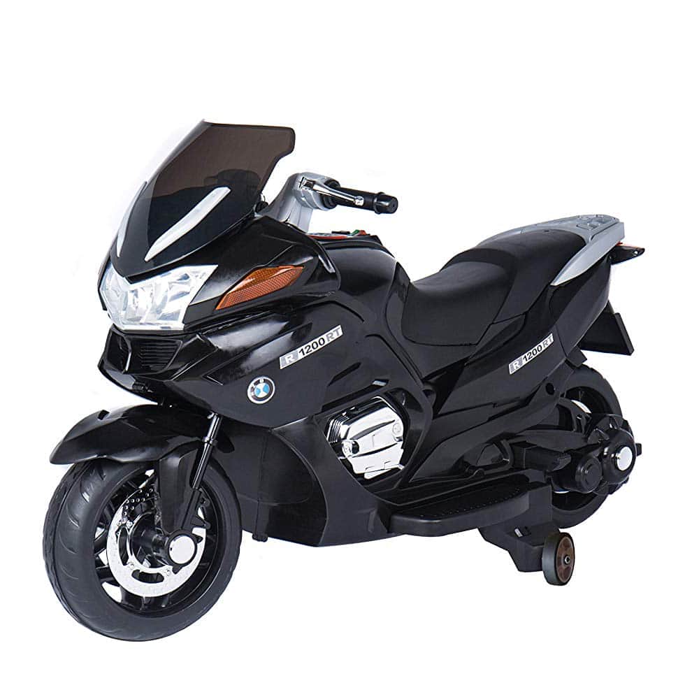 картинка Детский электромобиль мотоцикл BMW R1200RT Black 12V - HZB-118-BLACK 