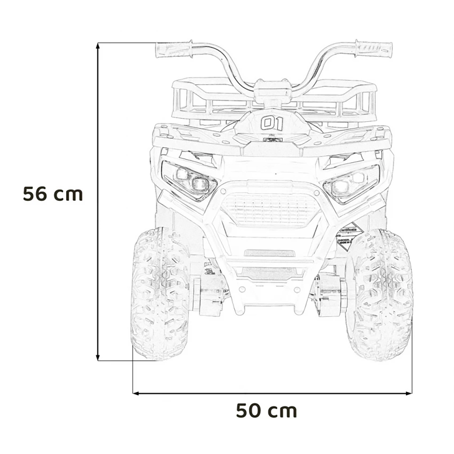 картинка Детский электромобиль квадроцикл X-Robust (белый, 24V, 4WD, пульт, EVA) - XMX651-24V-4WD-WHITE 