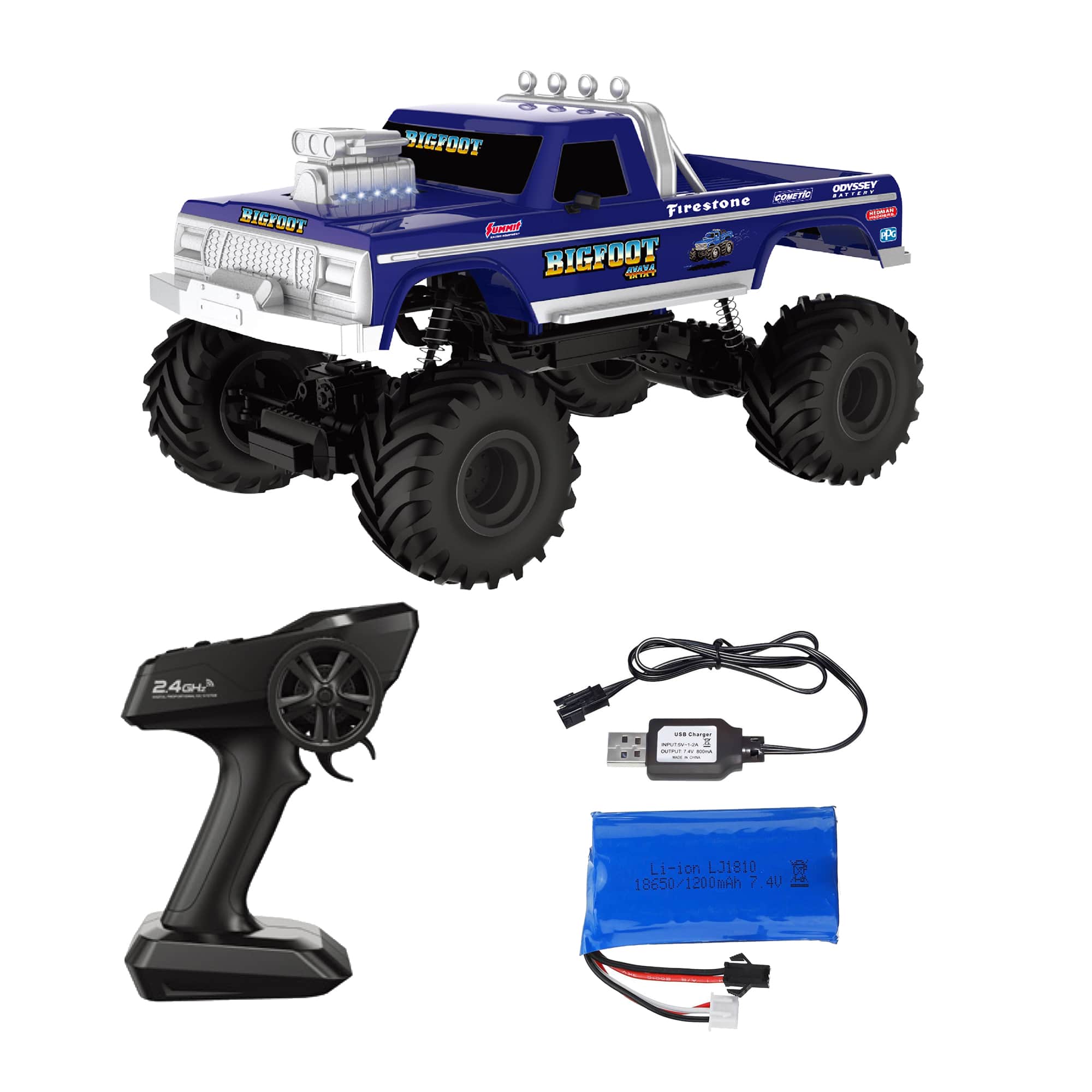 картинка Радиоуправляемая машина BIGFOOT с паром 4WD 1:8 - OC-0801 
