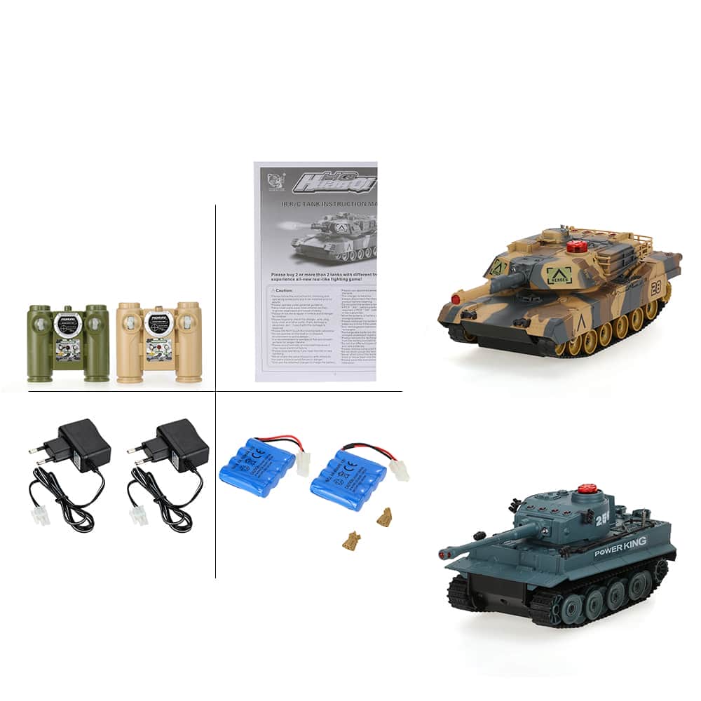 картинка Радиоуправляемый танковый бой Huan QI Tiger vs Leopard 1:28 2.4G - 508C 