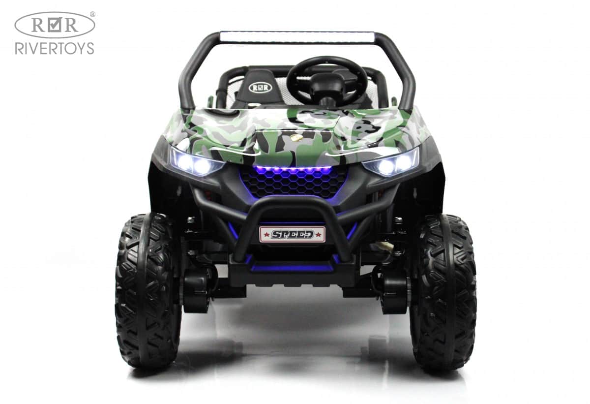 картинка Детский электромобиль T777TT 4WD зеленый камуфляж 