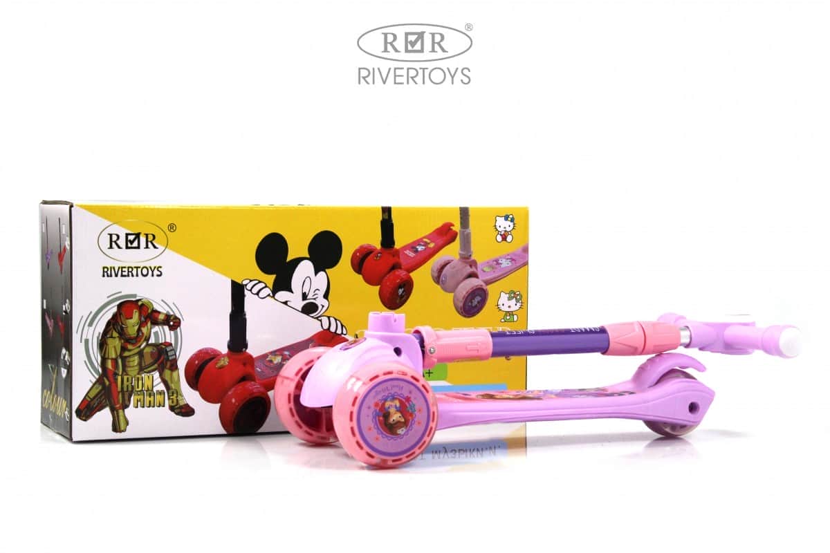 картинка Детский самокат HB-103 фиолетовый 