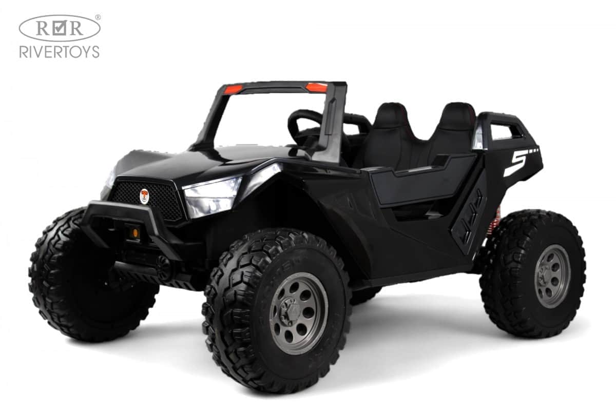 картинка Детский электромобиль A707AA LUX 4WD черный карбон 