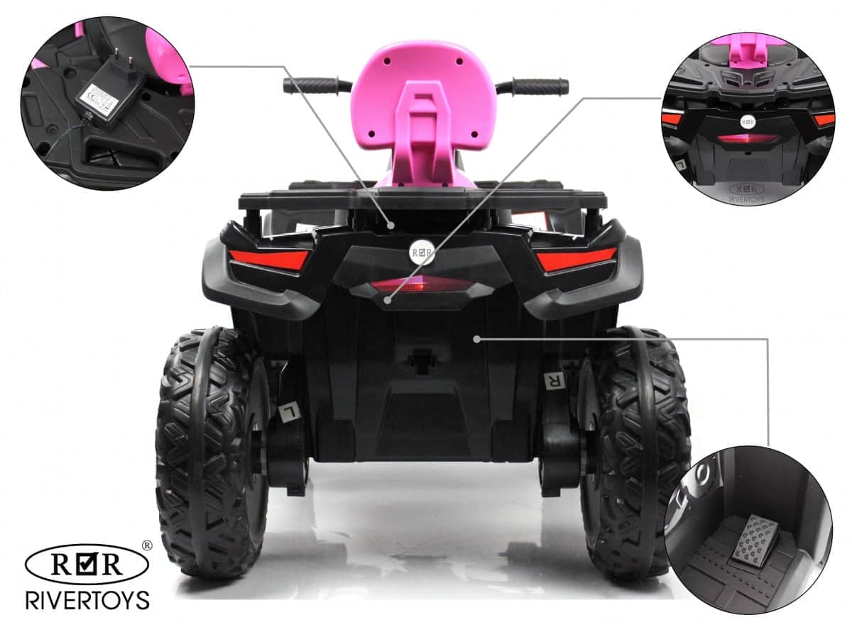 картинка Детский электроквадроцикл T001TT 4WD розовый 