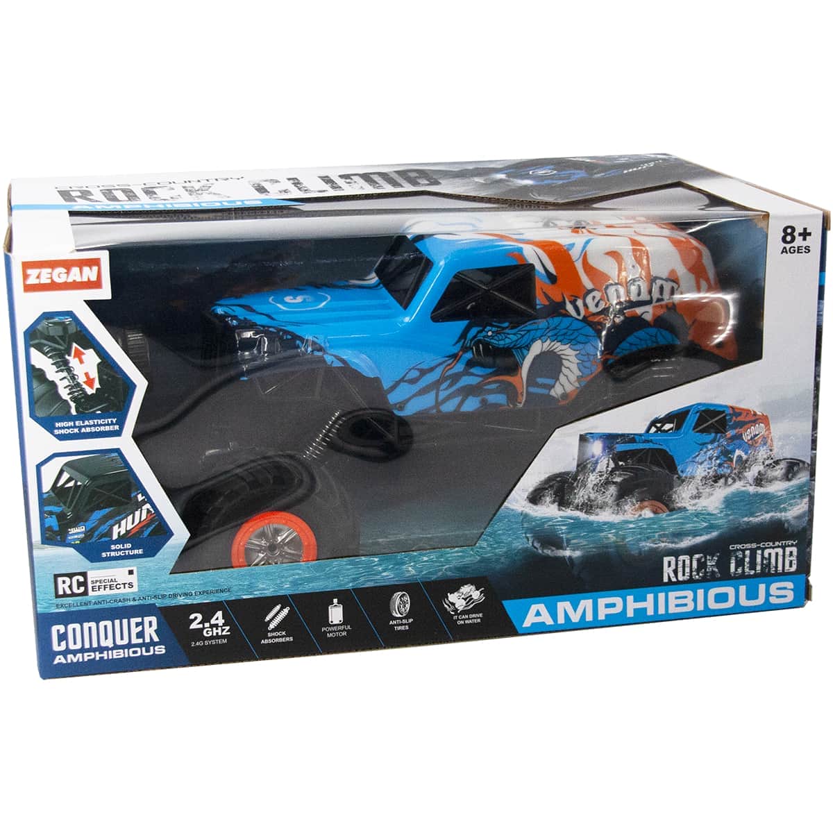 картинка Радиоуправляемый краулер амфибия Zegan Blue Conquier 1:10 - ZG-D10001 