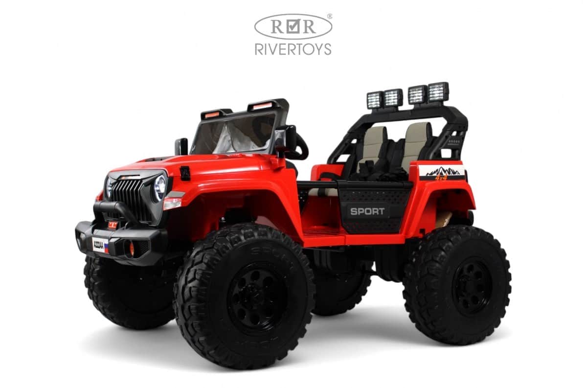 картинка Детский электромобиль Jeep A222AA красный 