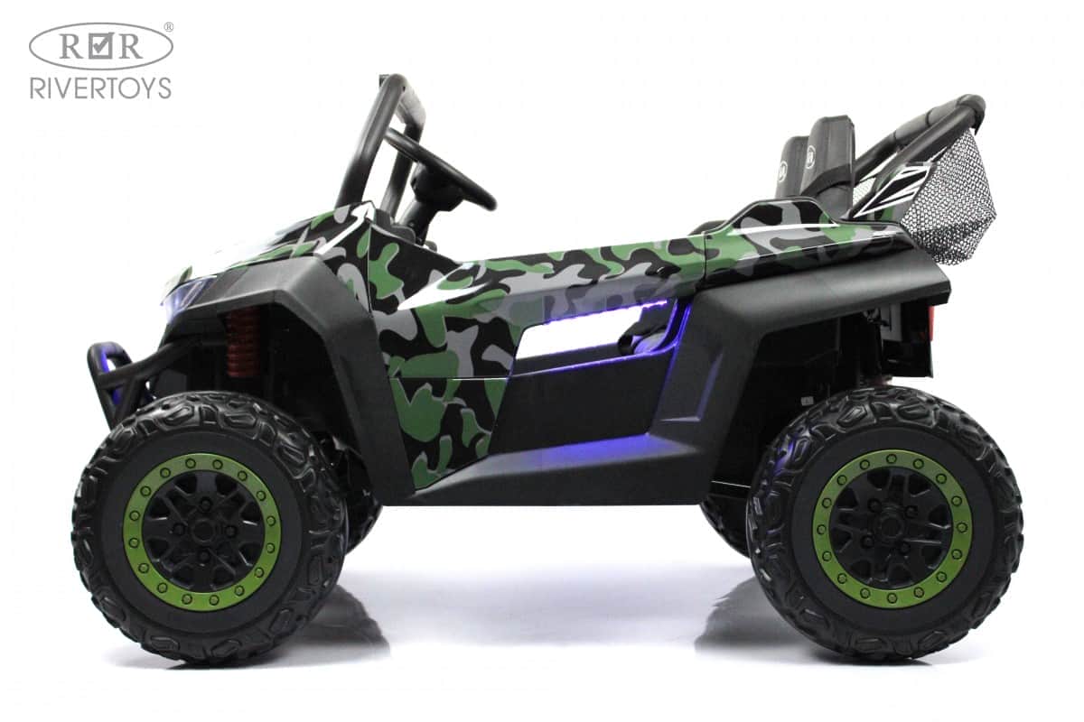 картинка Детский электромобиль T777TT 4WD зеленый камуфляж 