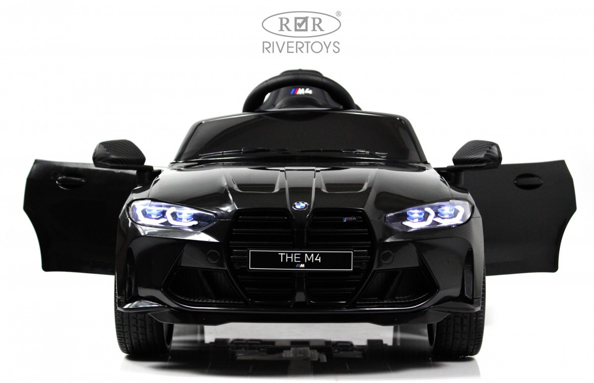картинка Детский электромобиль BMW M4 (A004AA) черный глянец 