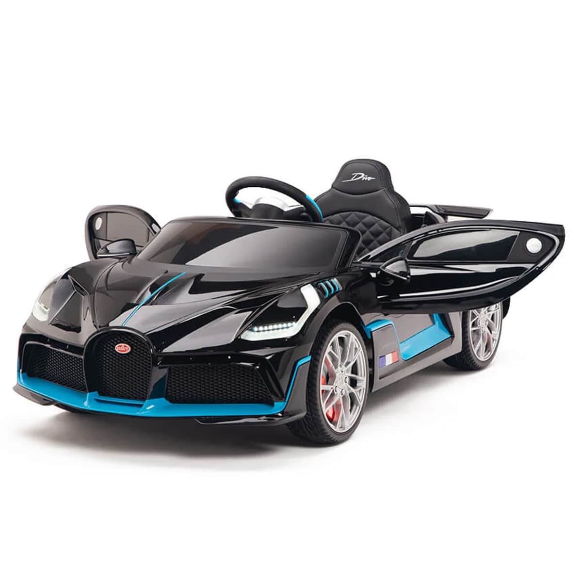 картинка Детский электромобиль Bugatti Divo (черный, 12V) - HL338 