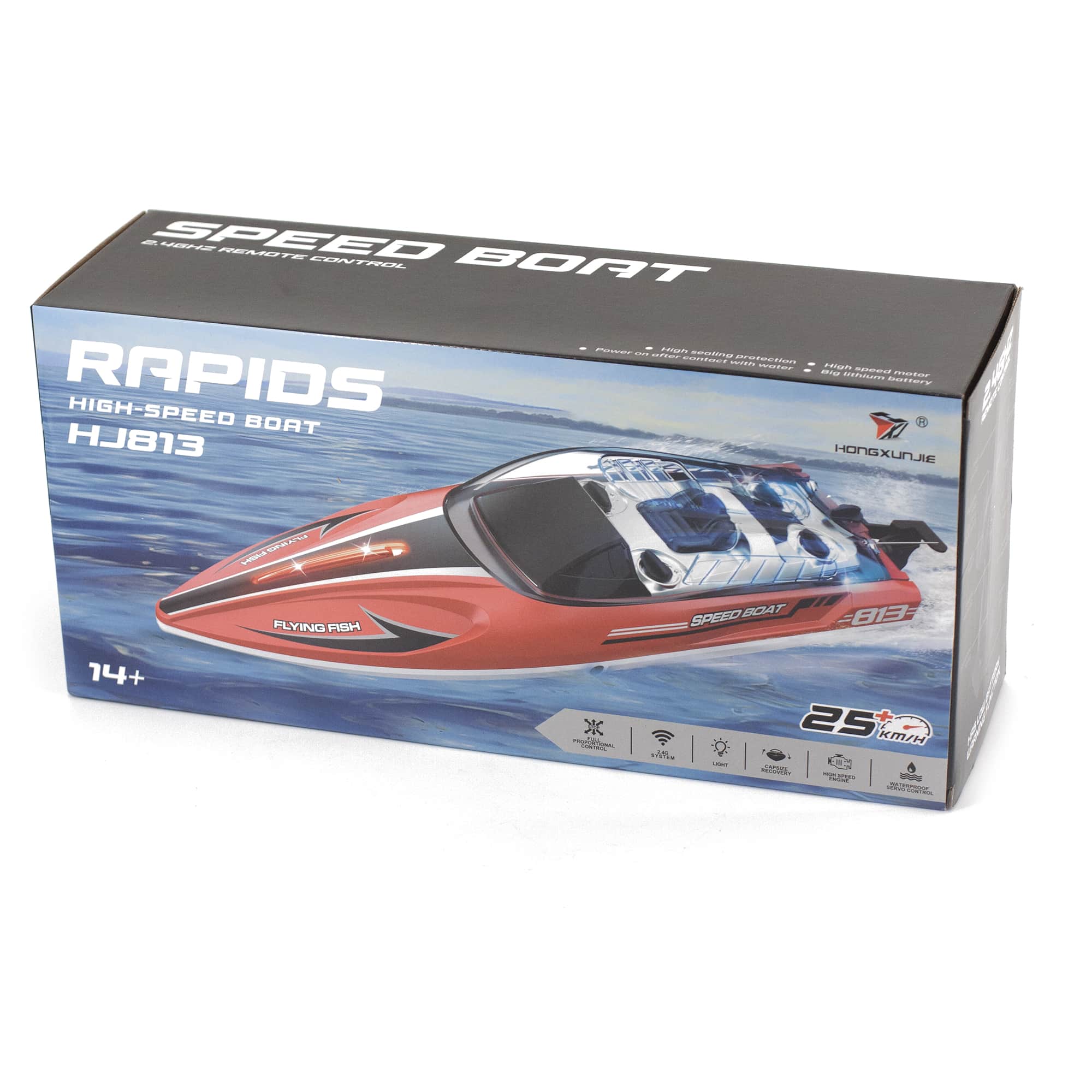 картинка Радиоуправляемый катер RAPIDS (36 см, 25 км/ч) - HJ813-RED 