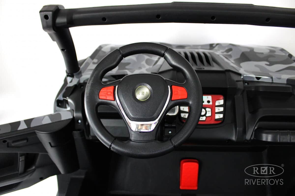 картинка Детский электромобиль P333PP (Buggy) серый камуфляж 