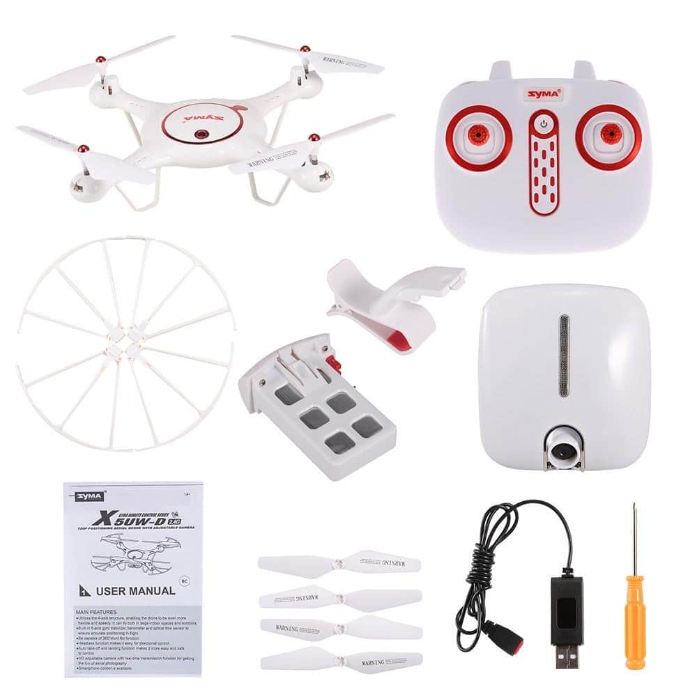 картинка Радиоуправляемый квадрокоптер Syma X5UW-D с HD FPV Wi-Fi камерой, оптическим сенсором 2.4G - X5UW-D 
