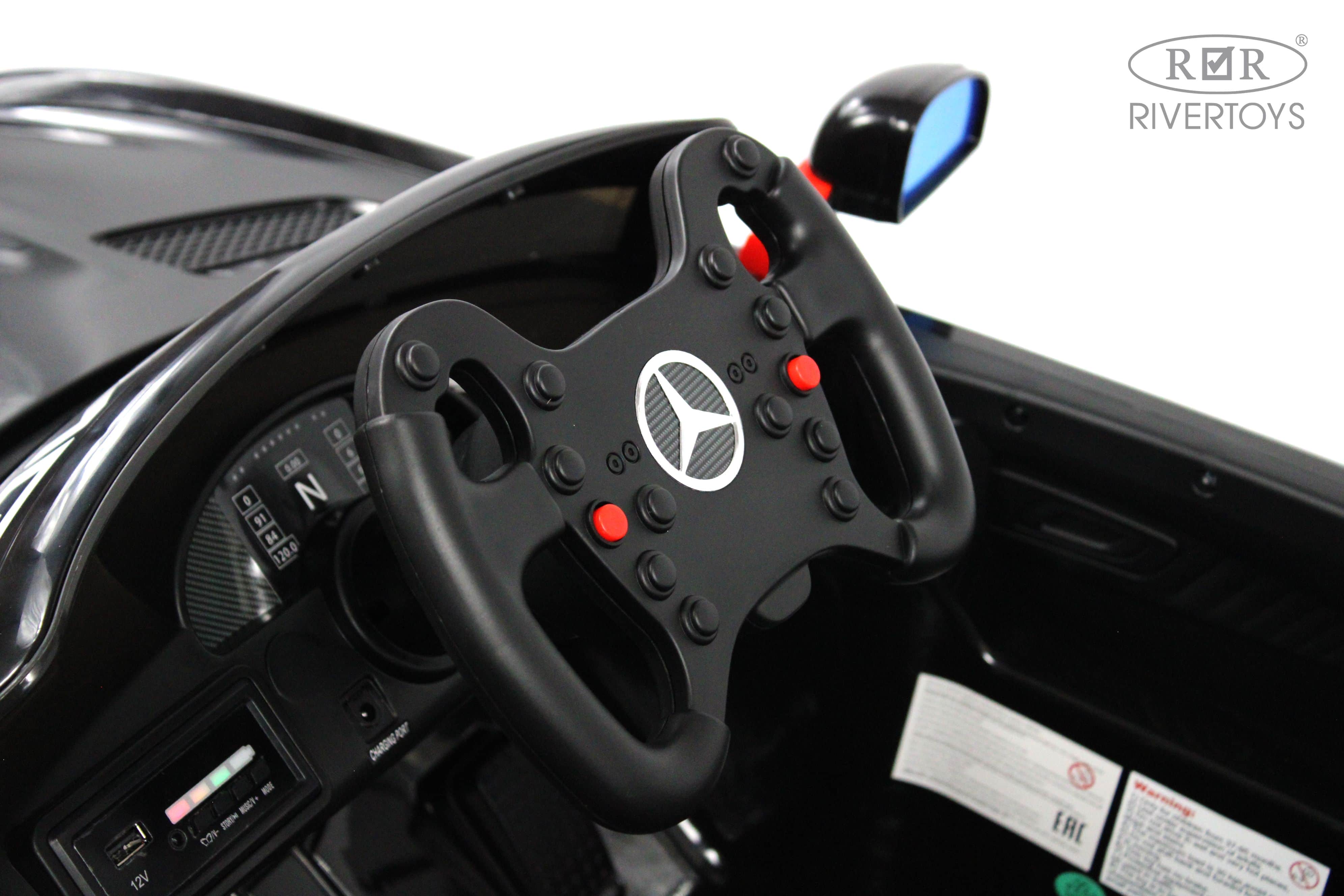 картинка Детский электромобиль Mercedes-Benz (A007AA) черный 