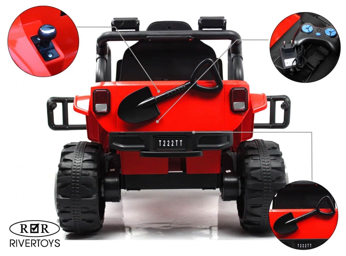 картинка Детский электромобиль T222TT 4WD красный 