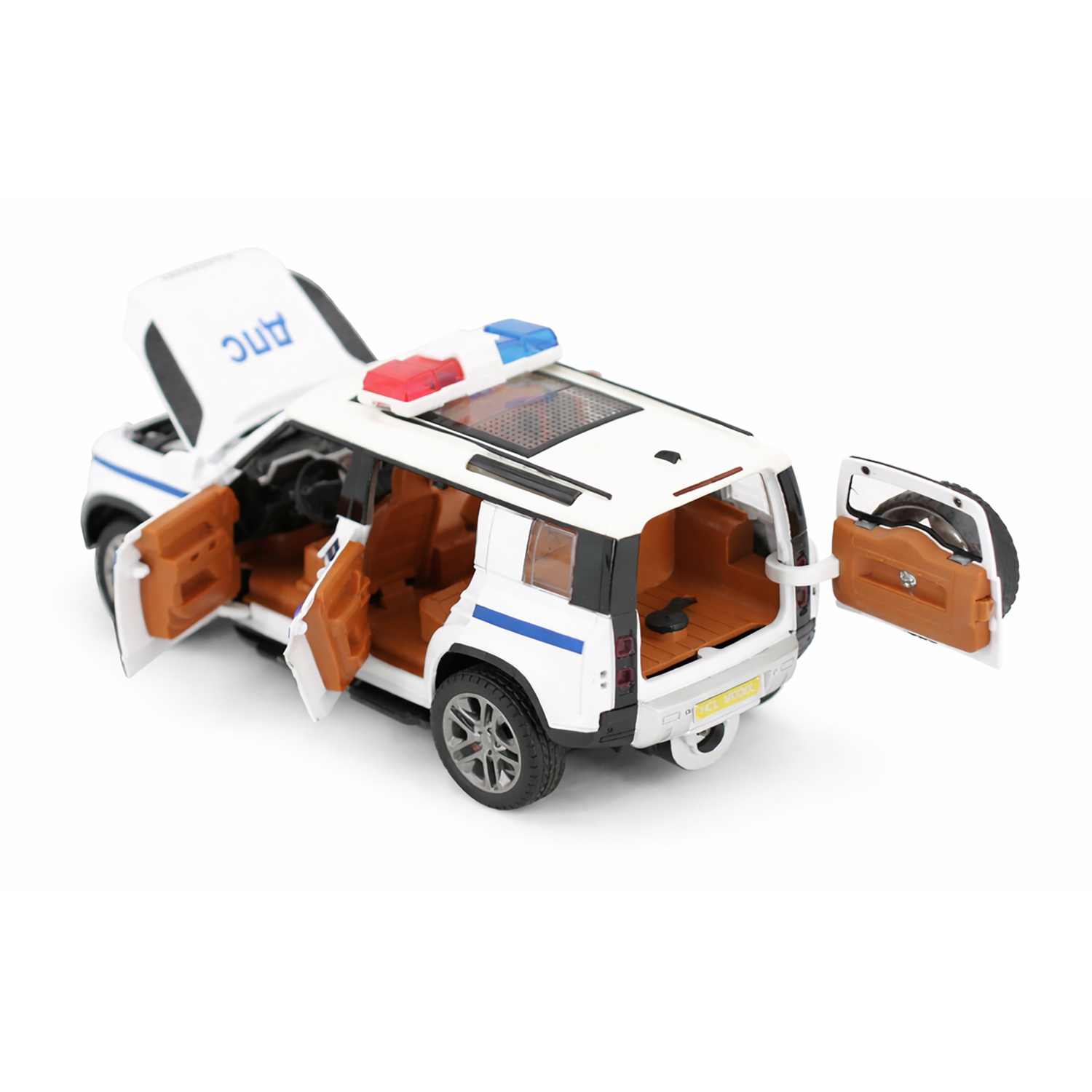 картинка Радиоуправляемая металлическая полицейская машина Land Rover Defender 1:22 - HCL-3610-WHITE 
